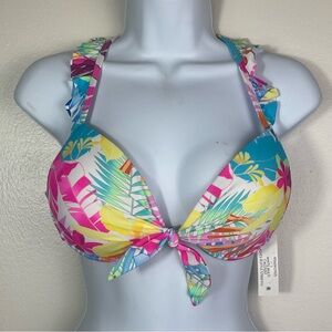 Flower Print Bikini Top